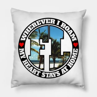 Heart Stays Home - Florida Pillow