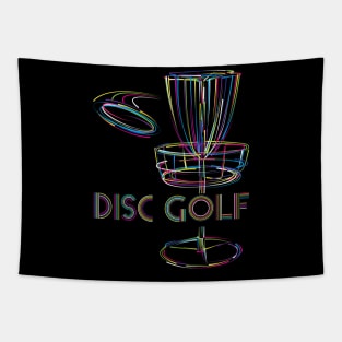 Disc Golf Retro Design Tapestry