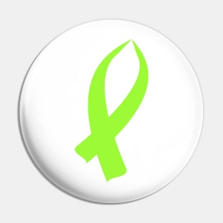 Awareness Ribbon (Lime Green) Pin