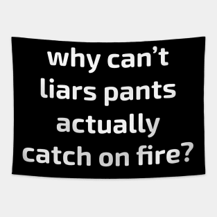 why can't liars pants actually catch on fire? Tapestry