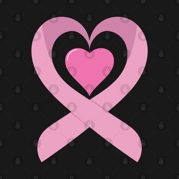 Breast Cancer Ribbon Heart by Hayden Mango Collective 