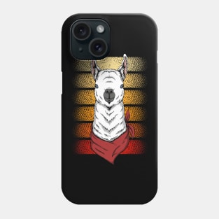 White Retro Llama Phone Case