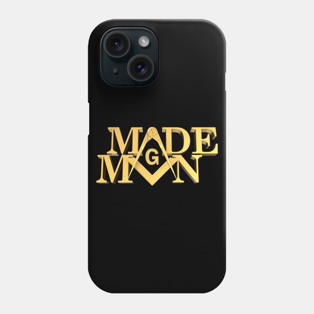 Made Man Square & Compass Masonic Freemason Phone Case by Master Mason Made