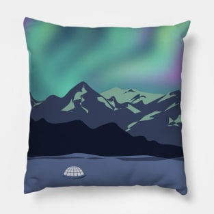 Mountain Northern Lights Pillow