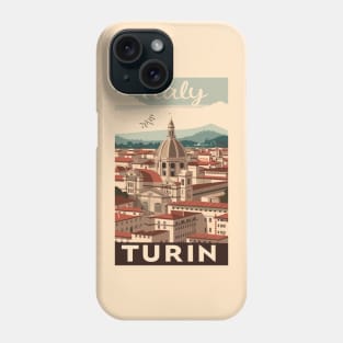 A Vintage Travel Art of Turin - Italy Phone Case