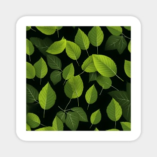 Green Leaves Pattern 6 Magnet