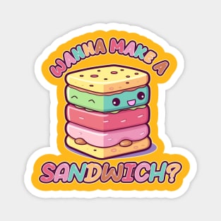 Wanna Make a Sandwich? Kawaii Ice Cream Sandwich Magnet