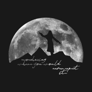 Mountains And Woman On Moon, Moonchasing T-Shirt