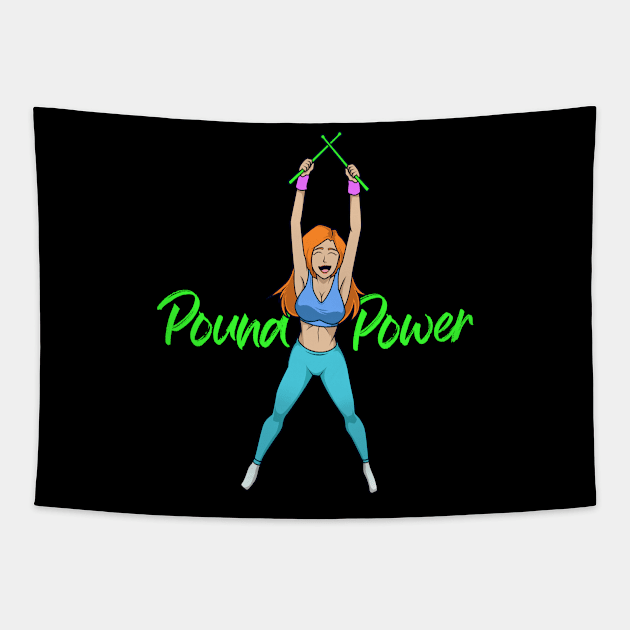 Pound Power - Pound Fitness Tapestry by Modern Medieval Design