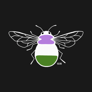 Genderqueer Pride Bee (Dark) T-Shirt