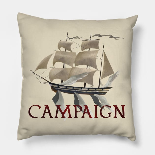 Skyjacks: Flying Ship Pillow by One Shot Podcast