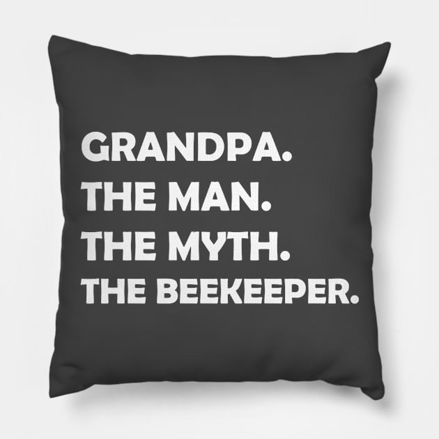 grandpa, man, myth, beekeeper Pillow by KawaiiForYou