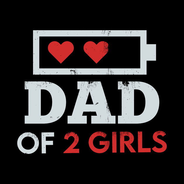 Dad of 2 Girls Father's day Gift from Daughters wife by CreativeSalek