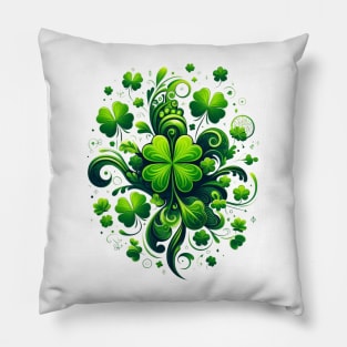 Shamrock of saint Patrick Pillow