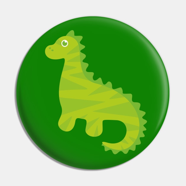 Green Cute Dinosaur on Green background Pin by XOOXOO