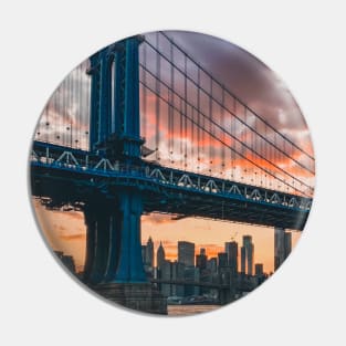 Manhattan Bridge, Brooklyn, New York City Pin