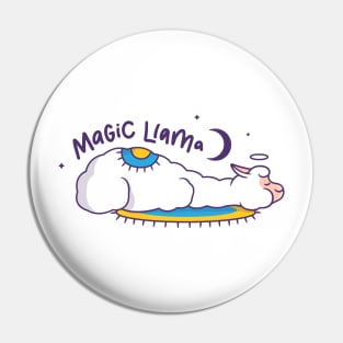 Cute Llama Sleeping Magic Llama Pin