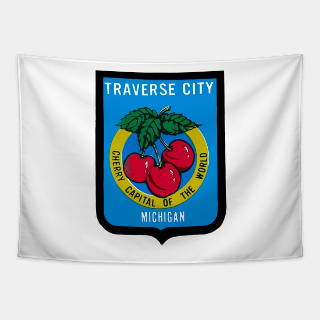 Traverse City Cherries Tapestry by zsonn