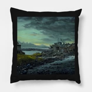 Apocalyptic Water City Pillow