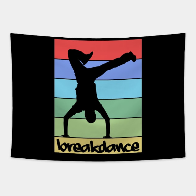 Retro Breakdancing B-Boy Dance Breakdance Tapestry by funkyteesfunny