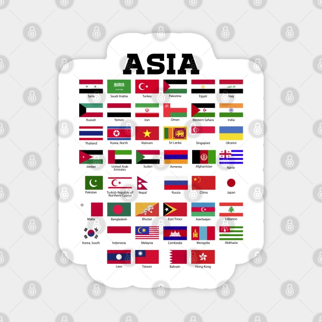 Flags of Asia Magnet by BramCrye