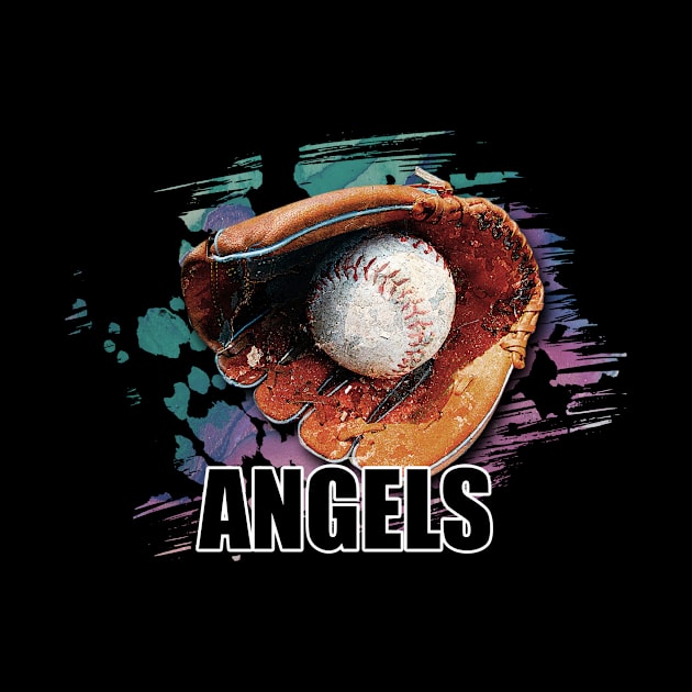 Retro Proud Team Name Angels Classic Style Baseball by WholesomeFood