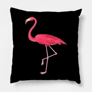 Pink Flamingo Illustration Pillow