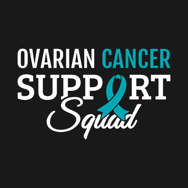 Ovarian Cancer Support Squad - Cool Typograph by Retusafi