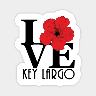 LOVE Key Largo (red hibiscus) Magnet