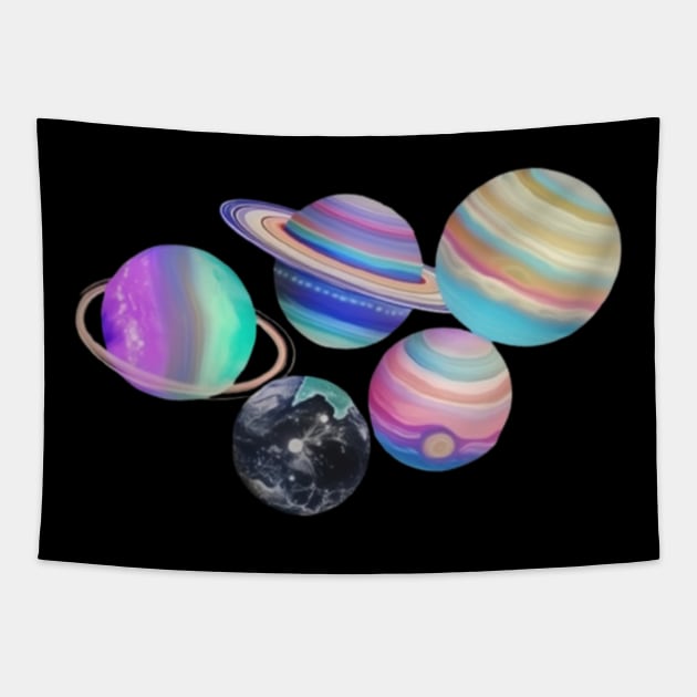 planets Tapestry by Pixy Official