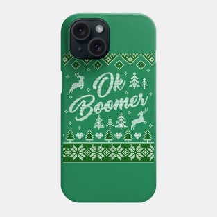 OK Boomer Funny Ugly Christmas Phone Case