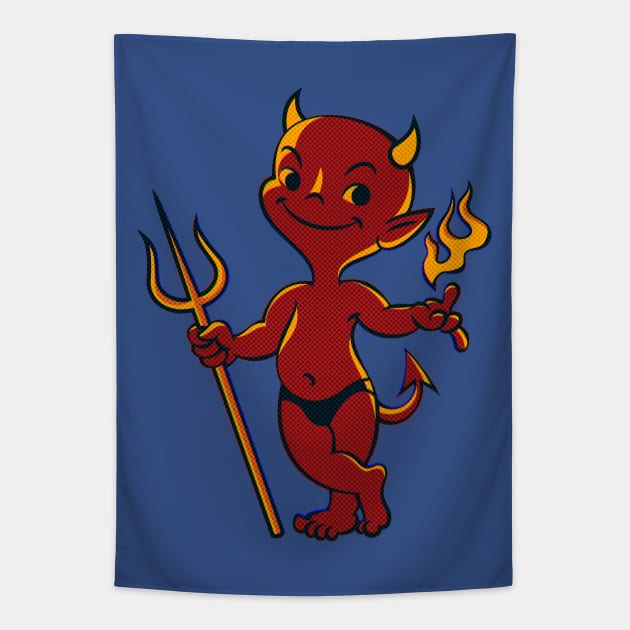 Lowbrow Impish Little Devil Tapestry by OldSalt