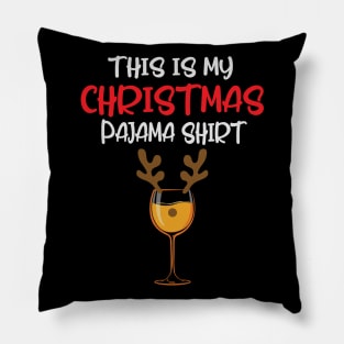 This is my Christmas pajama Reindeer Wine Glass Pillow