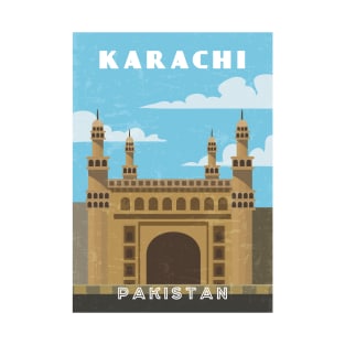 Karachi, Pakistan.Retro travel poster T-Shirt