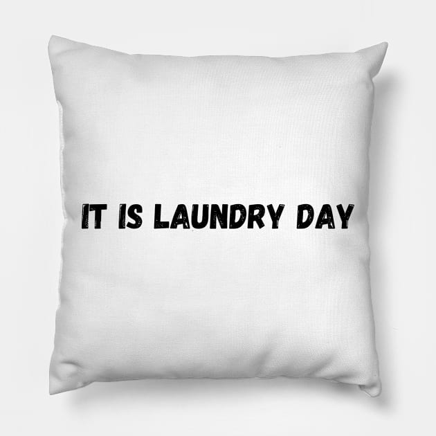 It Is Laundry Day Pillow by AustaArt