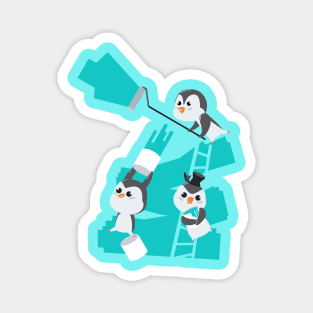 Penguin painting services Magnet