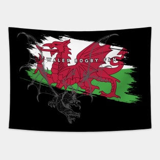 Minimalist Rugby #001 Part 3 - Wales Rugby Fan Tapestry