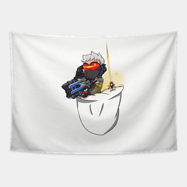 Pocket Soldier 76 Tapestry by Reisu