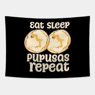 Eat Sleep Pupusas Repeat Tapestry