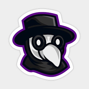 Cute Plague Doctor mascot logo Magnet