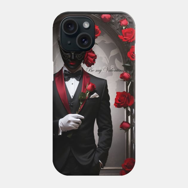 Be my Valentine Masquerade AI generated image Phone Case by Khala
