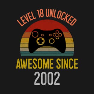 18th birthday level 18 unlocked 2002 T-Shirt