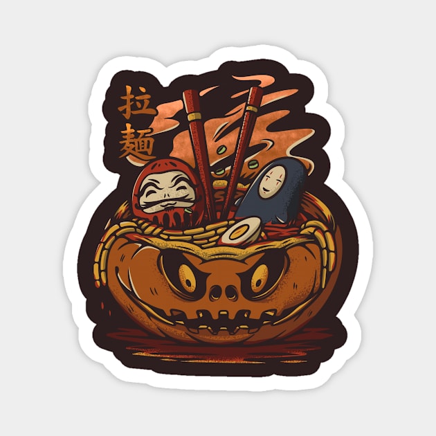 Ramen Halloween Magnet by footmark studio