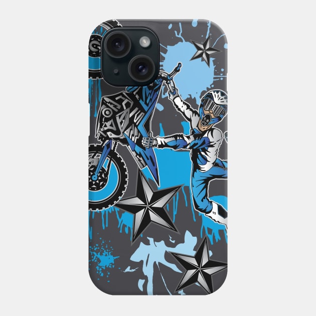 STAR SPLATTER DIRTBIKER Phone Case by OffRoadStyles