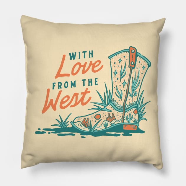 with love from west Pillow by myvintagespace