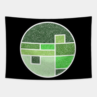 World Of Color Green Circle Design Tapestry