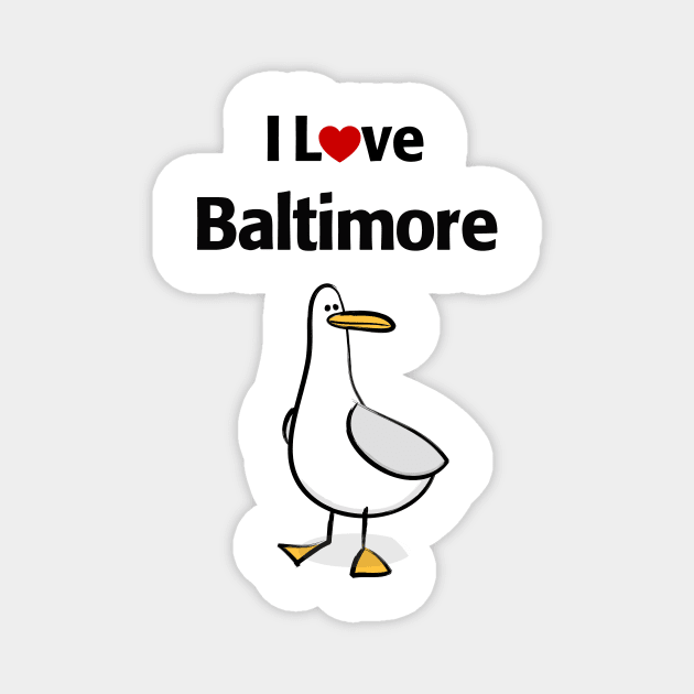 I Love Baltimore Magnet by MonkeyTshirts