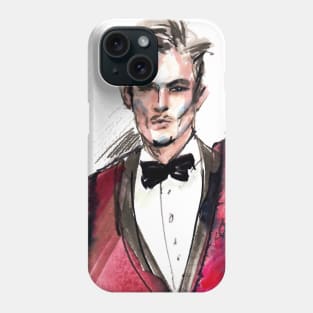 Men's fasion model illustration Phone Case