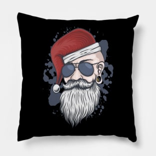 Man with christmas hat Pillow