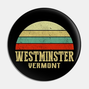 WESTMINSTER VERMONT Vintage Retro Sunset Pin